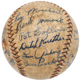 1927 NY Yankees ‘Murderers Row’ World Championship team-autographed baseball. Grey Flannel Auctions image.
