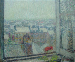 Gustave Loiseau, Roof Top View from Artist’s Studio, oil on canvas, 25 by 21 inches, est. $40,000-$60,000. John W. Coker Auctions image.