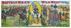 Rare circa-1900 Buffalo Bill's Wild West and Congress of Rough Riders 28-sheet billboard poster on linen. Mosby & Co. image.