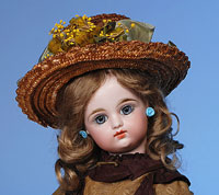Francois Gauthier (F.G.) French bisque bebe with ‘A La Tention, Guyot’ shop label, 18 inches, $5,040.
