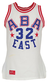 1974 Julius “Dr. J” Erving ABA Eastern Conference All-Stars game-used uniform. Grey Flannel Auctions image.