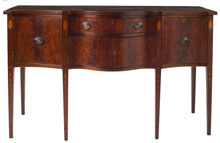 Southern Federal Inlaid Serpentine Sideboard, Sold $21,850