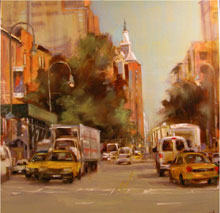 Anne Kullaf, 'Daydreams on 14th Street, oil, 20 x 20 in., estimate $1,500. Image courtesy of Salmagundi Club.