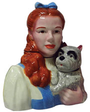 Dorothy and Toto cookie jar, one of thousands of pieces of ‘Wizard of Oz’ memorabilia spanning nearly the entire 20th century. Don Presley Auction image.