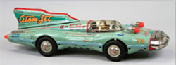 Yonezawa tin ‘Atom Jet’ racer, 26½ inches. Est. $6,000-$8,000. Bertoia Auctions image.