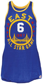 1967 Bill Russell NBA All-Star Game-used uniform, $88,826. Grey Flannel Auctions image.