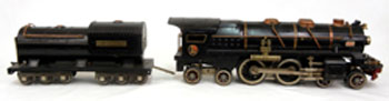 Lionel standard gauge No. 400E steam locomotive and No. 392T tender. Stephenson’s image.