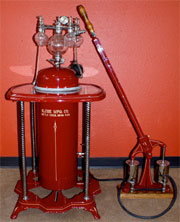 Circa-1900 nebulizer, 46in. tall, used in upscale medical or dental practices to produce mist to be inhaled by patients. Restored, retains original bottles. Featured on History Channel’s ‘Real Deal.’ Est. $1,200-$1,800. Don Presley Auctions image.