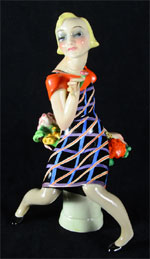 Lenci (Torino, Italy) Art Deco figurine, 9½ inches tall. Est. $500-$1,000. Nest Egg Auctions photo.