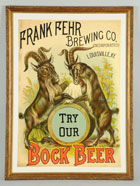 Frank Fehr Brewing Co. Bock Beer poster, est. $2,000-$3,000. Morphy Auctions image.