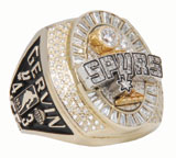 2005 George Gervin San Antonio Spurs Championship ring with original box, $54,000. Grey Flannel Auctions image.