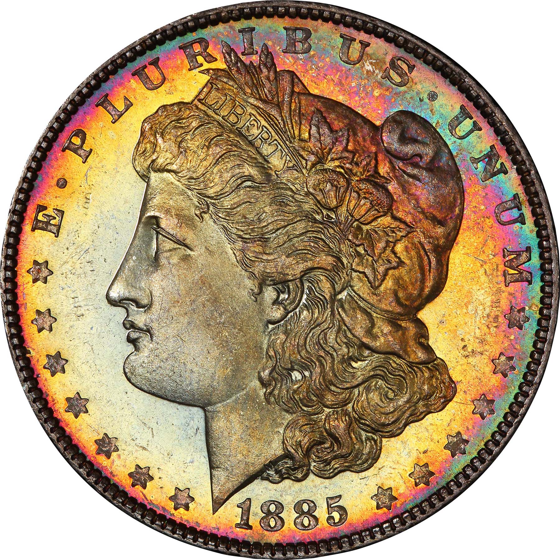 1885 Morgan Silver Dollar (Front)